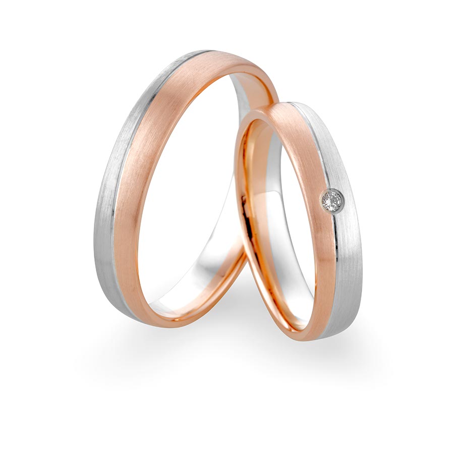 Trauringe Koblenz 600 Platin, 375 Rotgold 514725-40