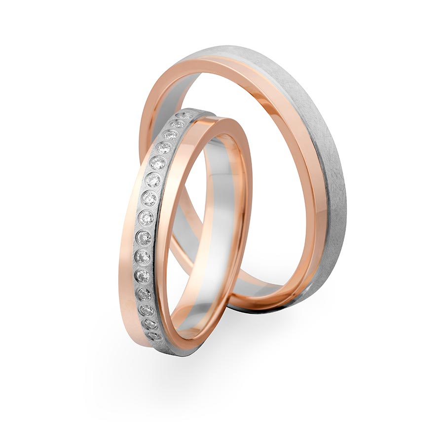 Trauringe Koblenz 600 Platin, 585 Rotgold 514726-40