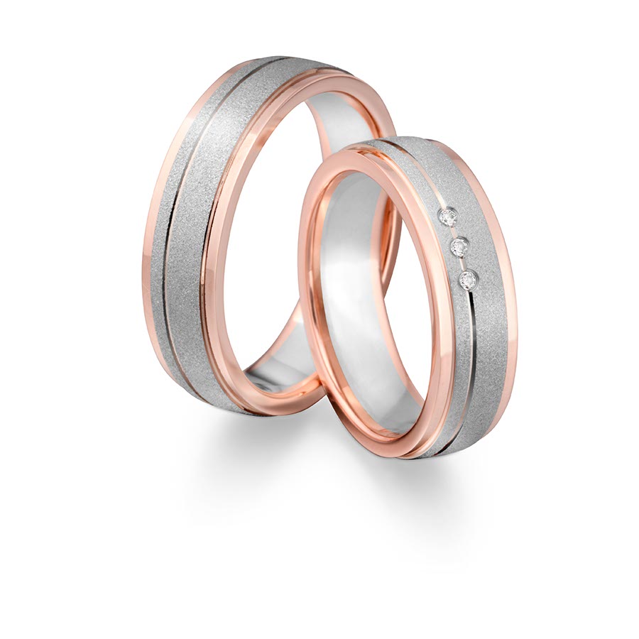 Trauringe Koblenz 500 Palladium, 333 Rotgold 514729-60