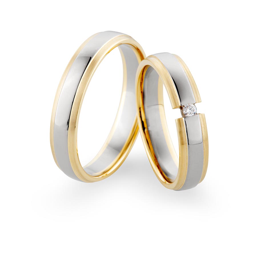 Trauringe Koblenz 600 Platin, 585 Gelbgold 514763-45