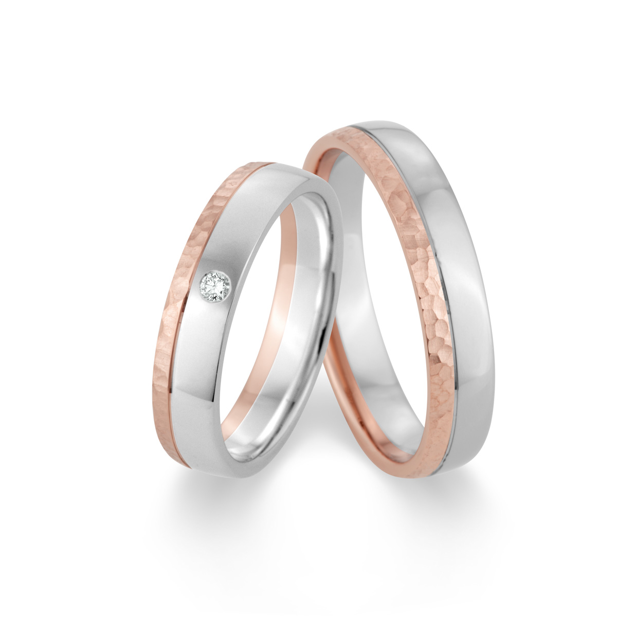 Trauringe Koblenz Eheringe  333 Rotgold, Weißgold+Pd 514794-45