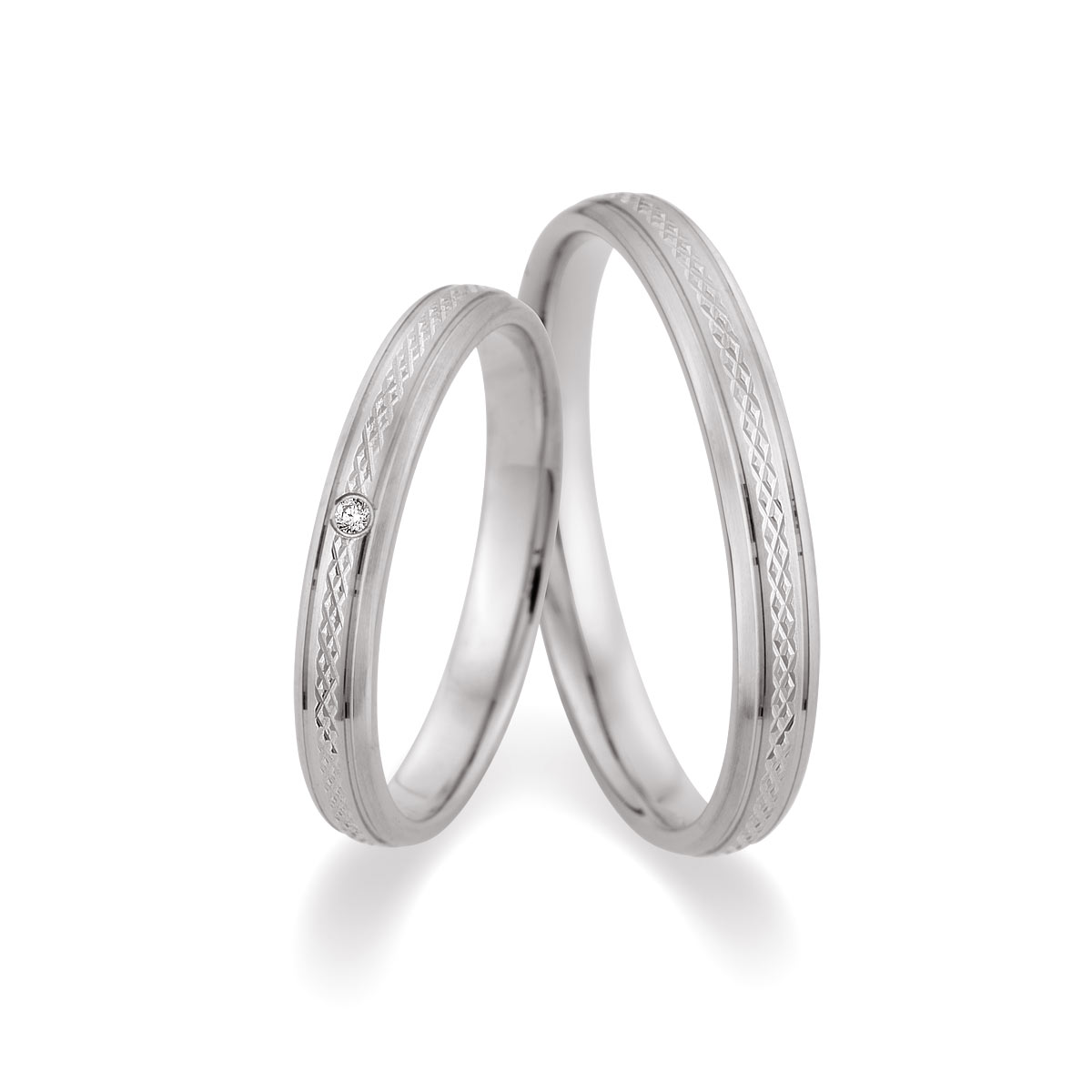 Trauringe Koblenz Eheringe  375 Weißgold 517504-30