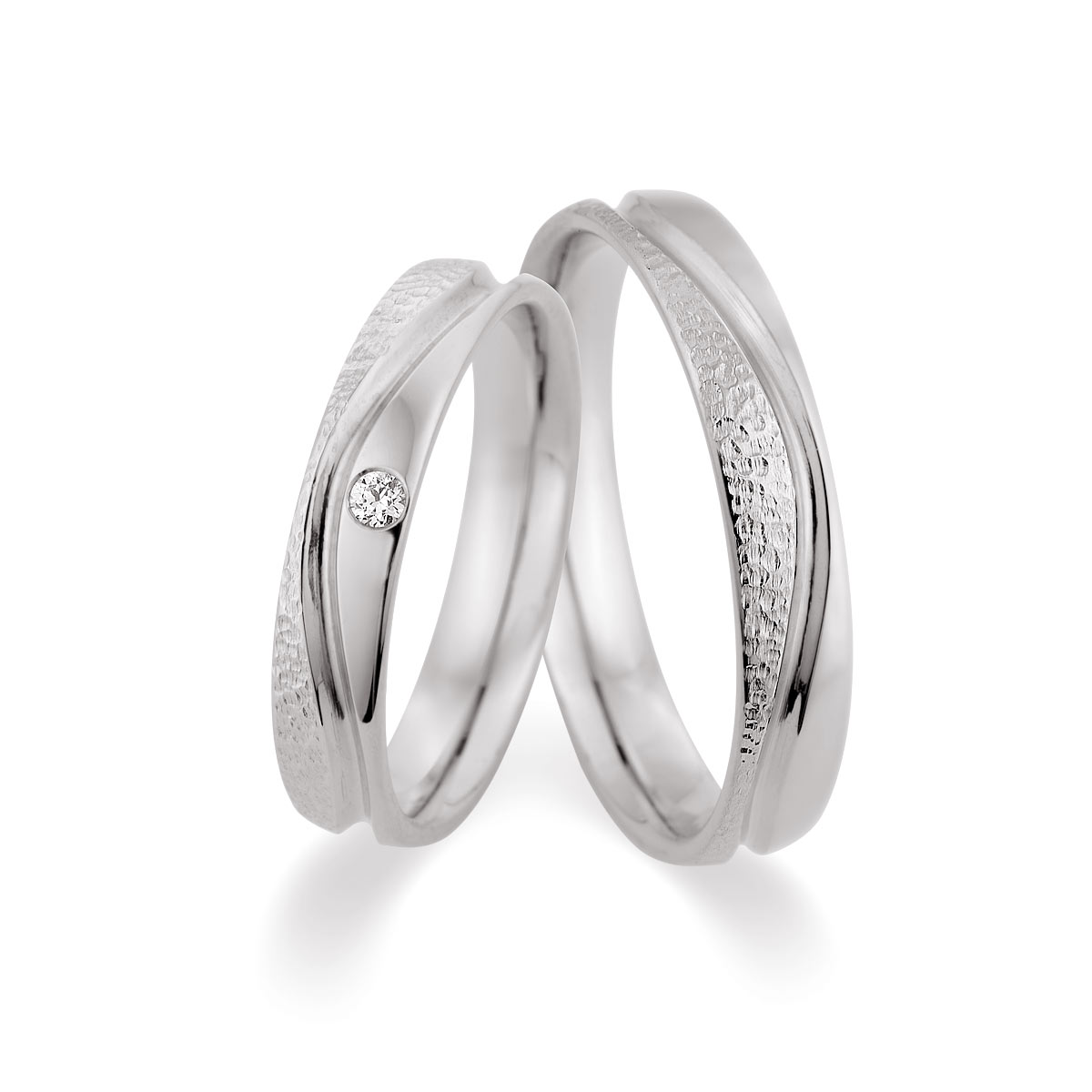 Trauringe Koblenz Eheringe  375 Weißgold 517510-40