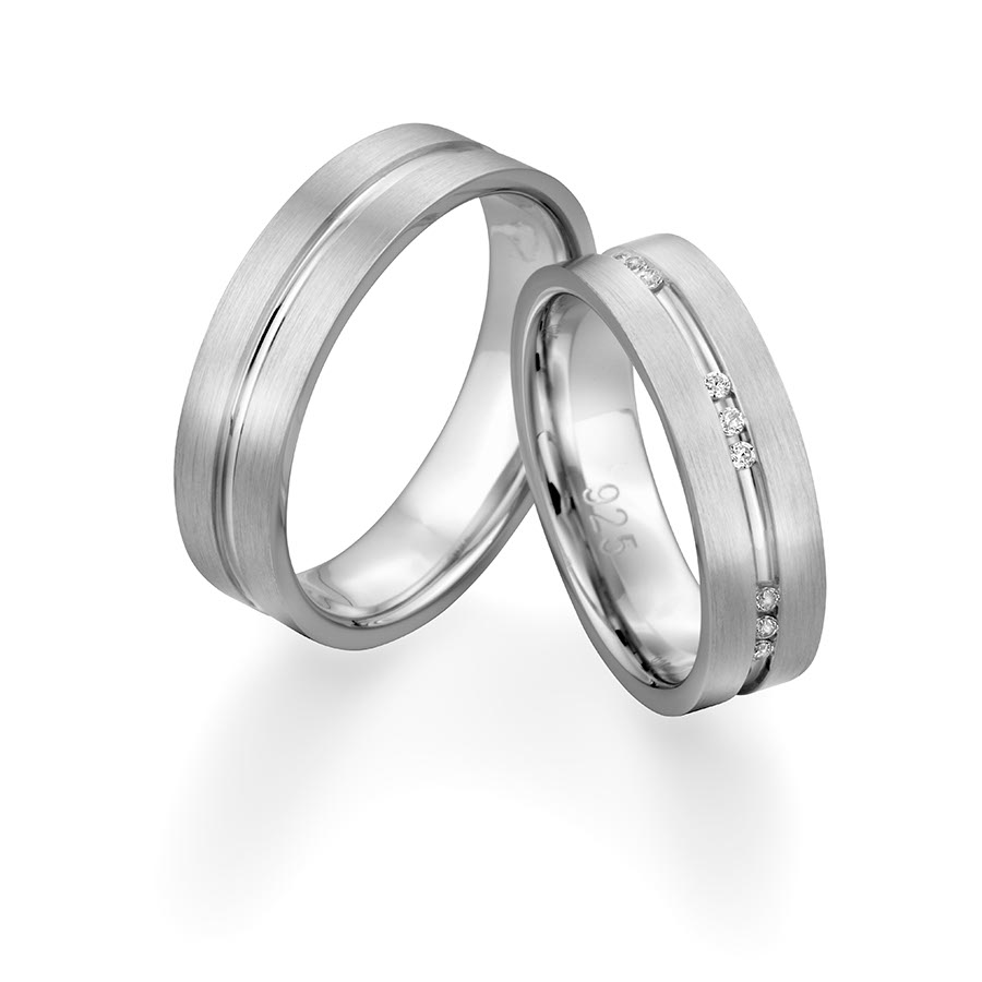 Freundschaftsringe Koblenz 925 Silber rhodiniert 520049-59