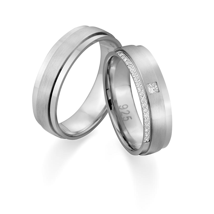 Freundschaftsringe Koblenz 925 Silber rhodiniert 520050-59