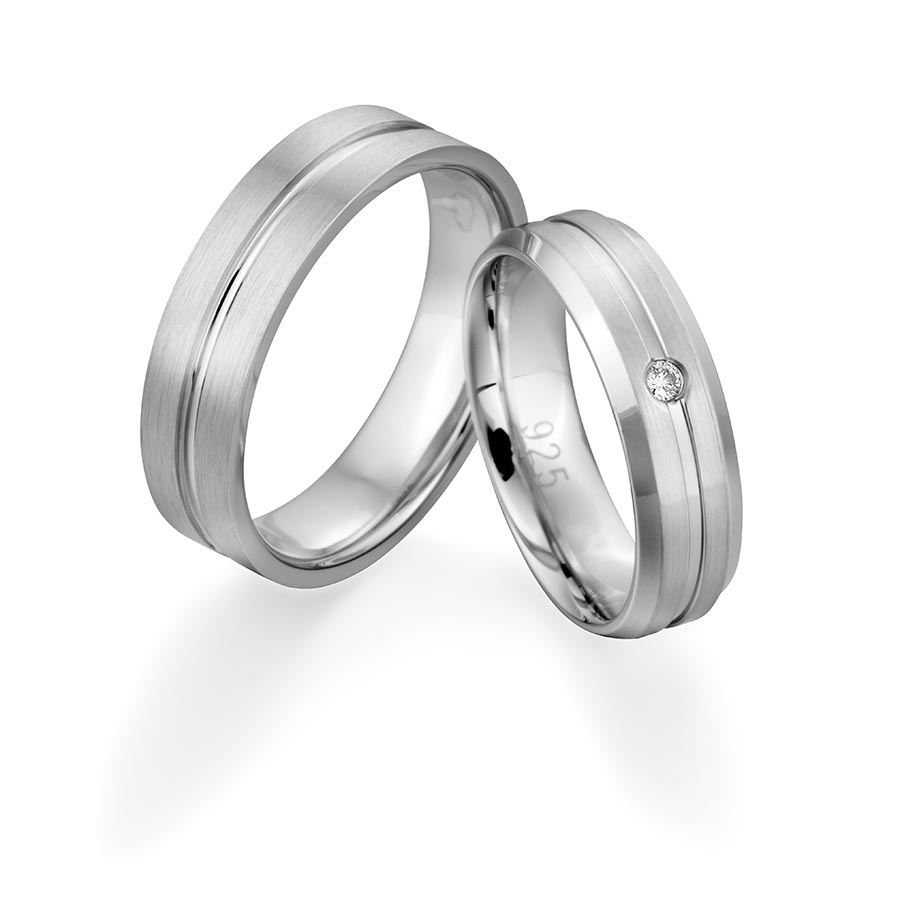 Freundschaftsringe Koblenz 925 Silber rhodiniert 520051-58