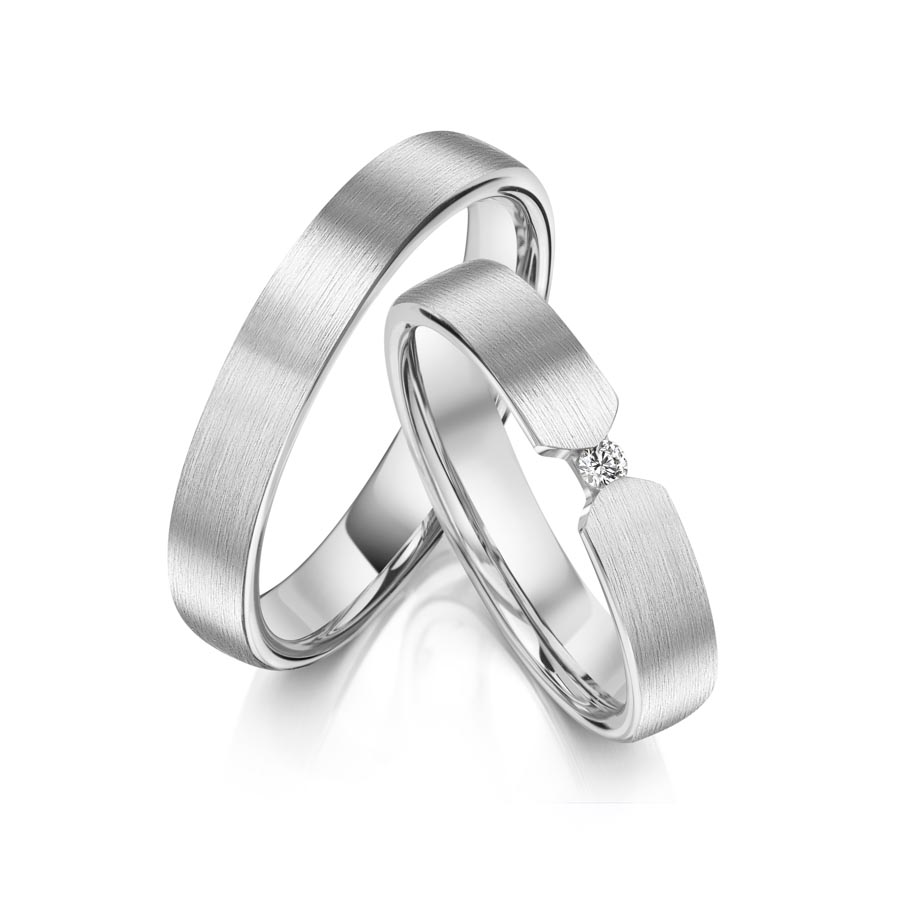 Freundschaftsringe Koblenz 925 Silber rhodiniert 520075-40