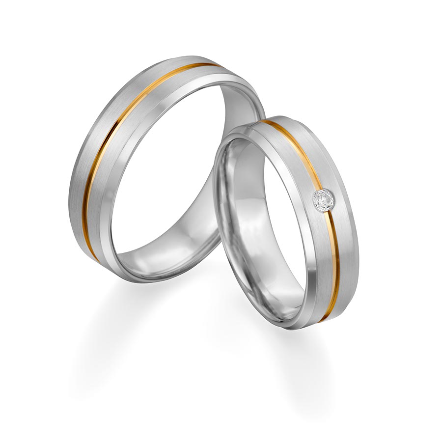 Freundschaftsringe Koblenz 925 Silber rhodiniert, gelb vergoldet 526135-60