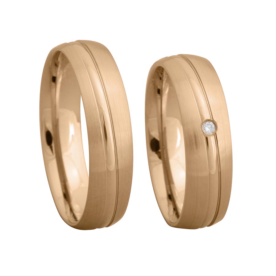 Trauringe Koblenz Eheringe  585 Rotgold 518105-55