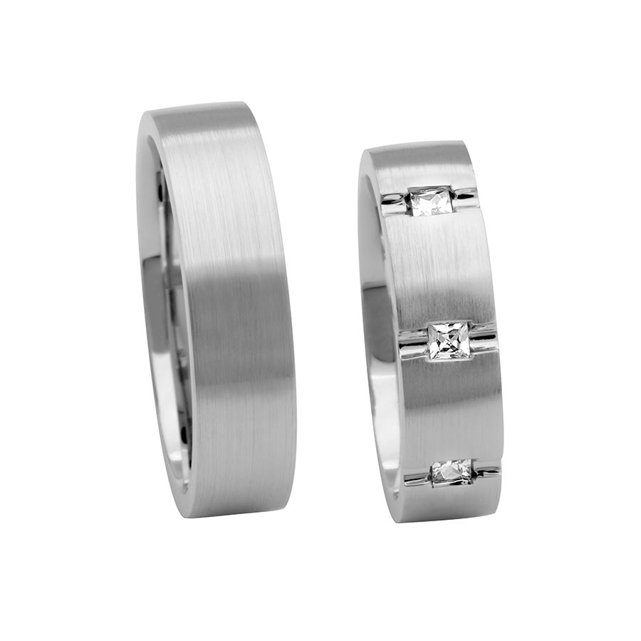 Freundschaftsringe Koblenz 925 Silber rhodiniert 520052-58