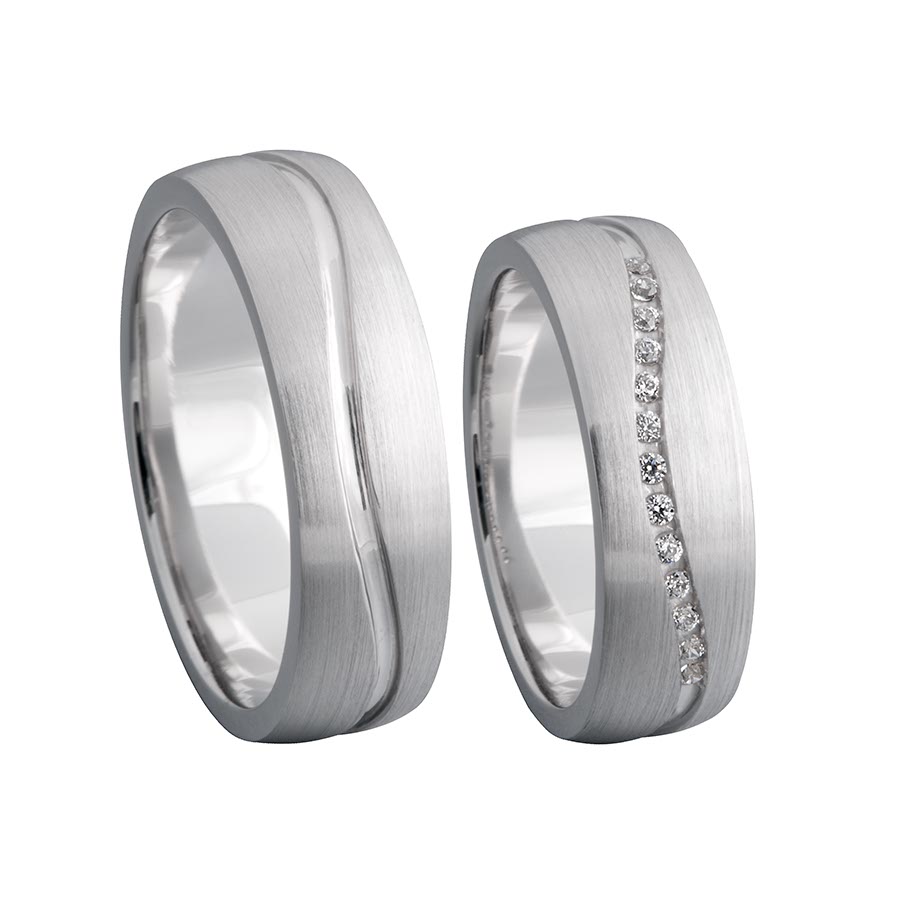 Freundschaftsringe Koblenz 925 Silber rhodiniert 520064-66